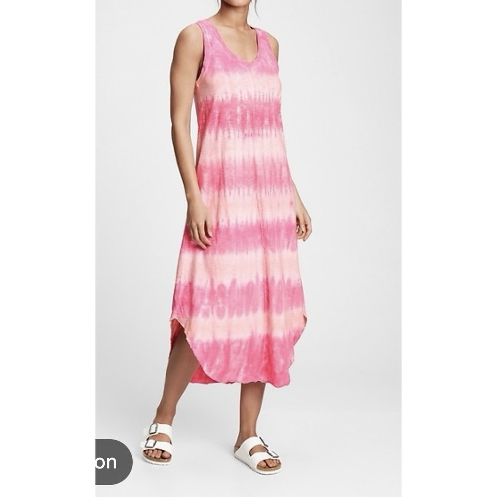 Gap Womens U Neck Sleeveless Midi‎ Dress Sz Medium Tie- Dye
